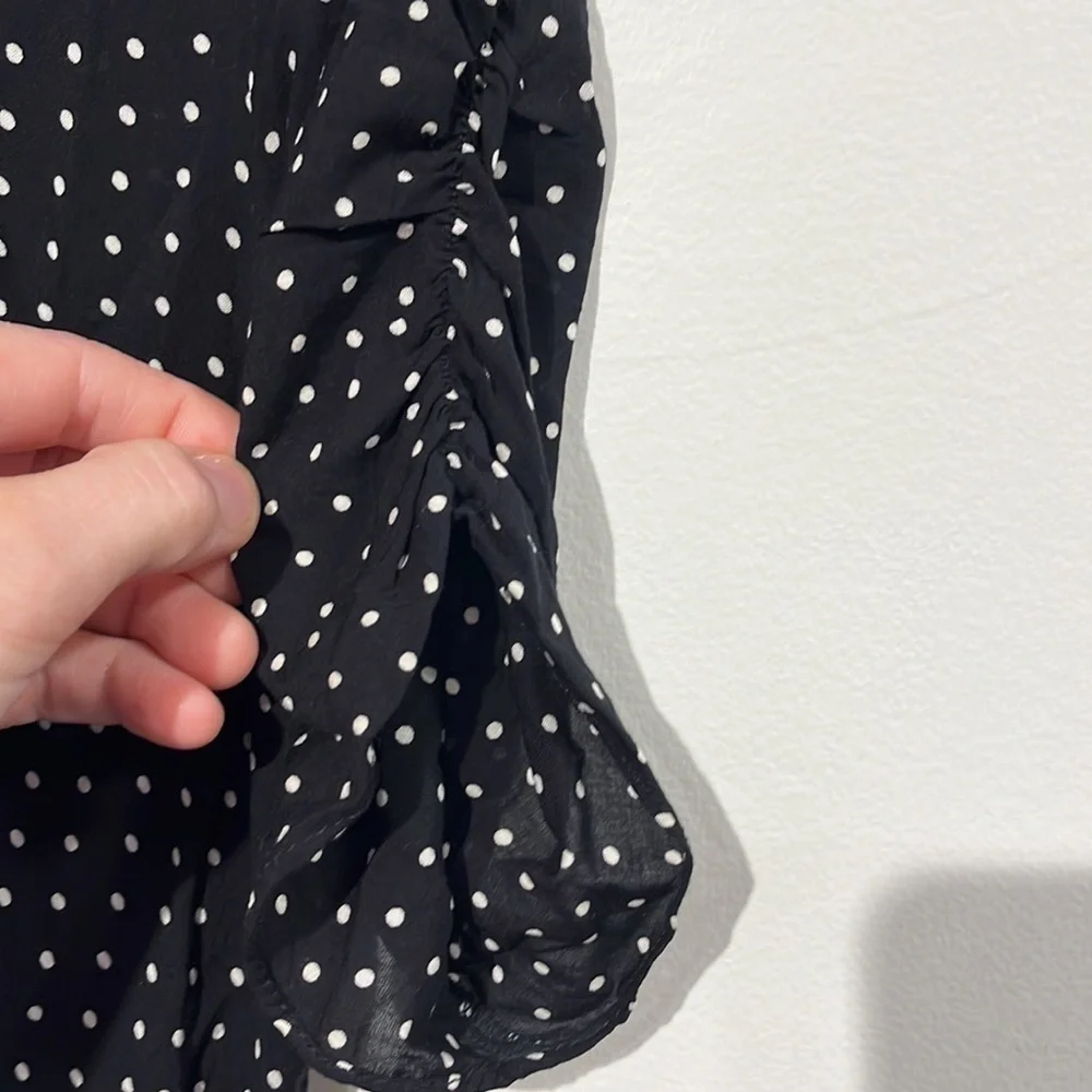 Free People Pippa short sleeve polka dot mini dress - size XS - Picture 10 of 10